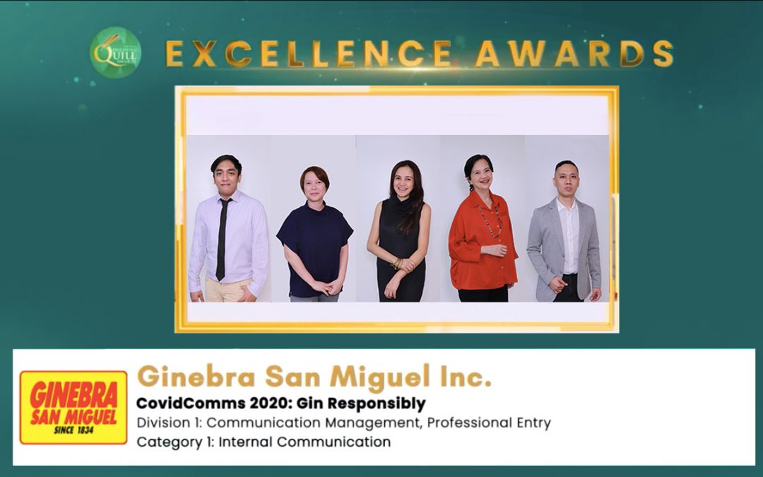 Ginebra San Miguel COVID-19 communications campaign bags Quill Award