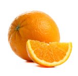 Orange on a white background